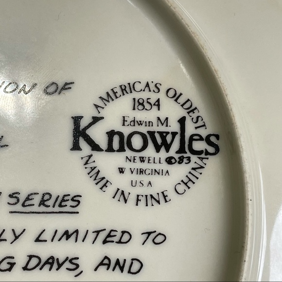 America’s Oldest Knowles Vintage Plate 4755N by Norman Rockwell Evening’s Ease - Picture 6 of 8